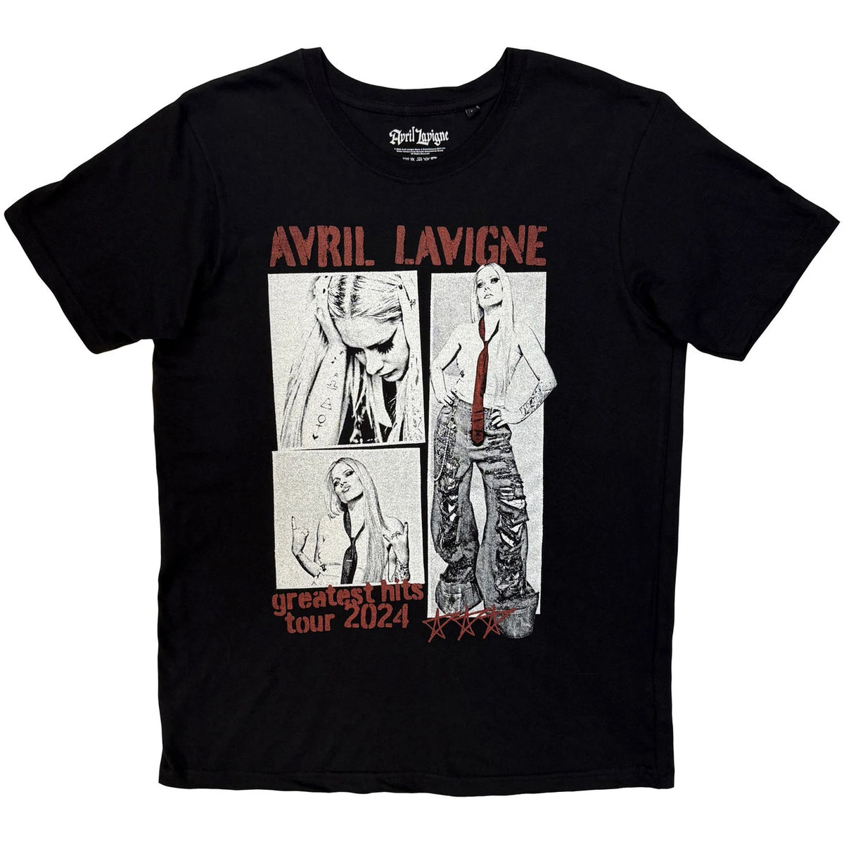 Avril Lavigne Unisex T-Shirt: Greatest Hits (Black) – Loathingmusicuk